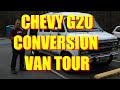 1993 Chevy conversion Van G20 Van tour inside and out