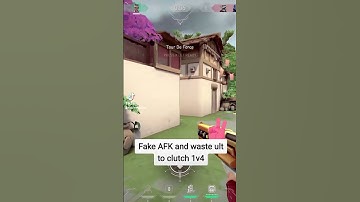 Fake AFK and waste ult to clutch 1v4 with Chamber #valorant #shorts