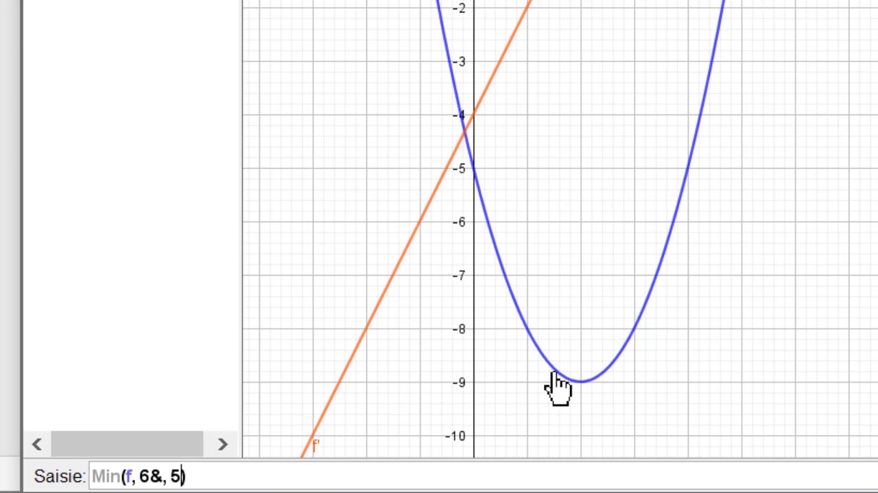 TP étude d'une fonction avec Géogebra