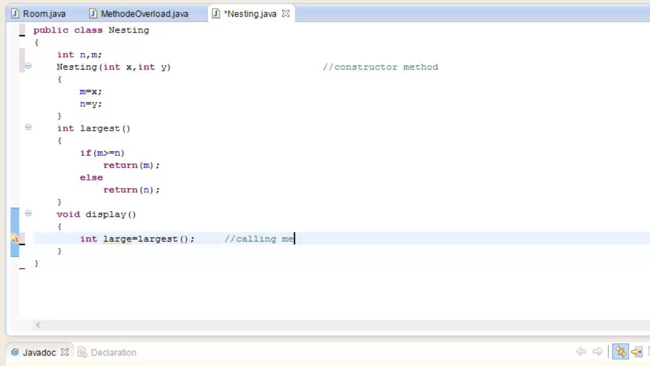Java Programming Tutorial-26- Nesting Method Program - YouTube
