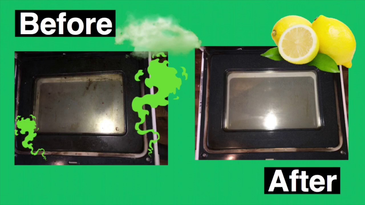 Cleaning an oven door using ALL NATURAL cleaners YouTube