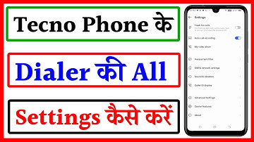 Tecno phone me dialler ki setting kaise kare | Dialler ki setting kaise kare tecno