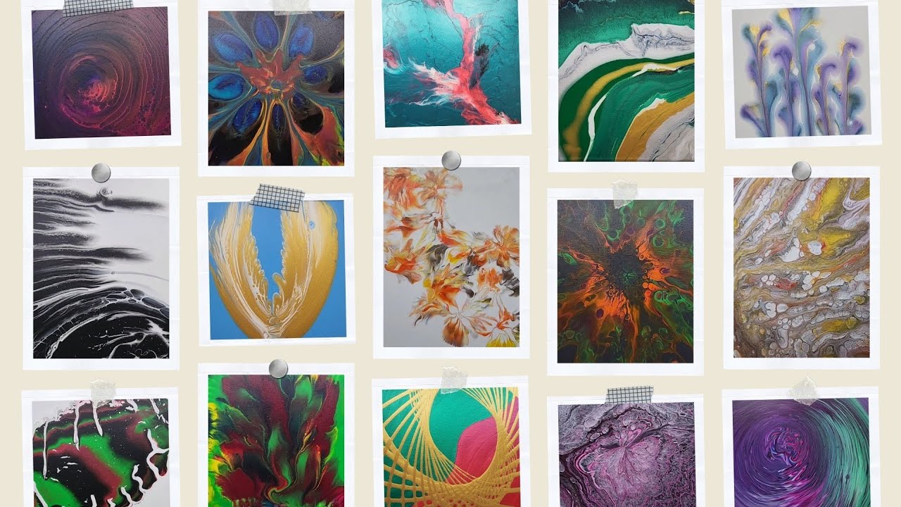 Part 2 How Did They Dry? Acrylic Pour Painting from the 30 Days 30