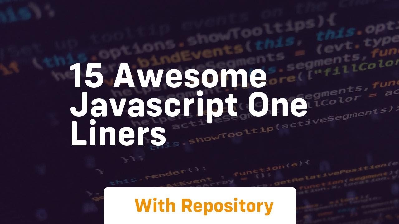 15 awesome javascript one liners - YouTube