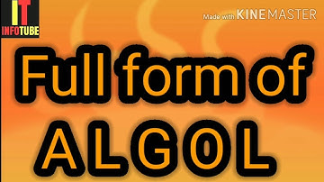 Full form of ALGOL | What is algol