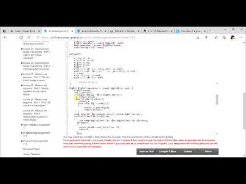 An Introduction to Programming Through C++ week 11 assignment