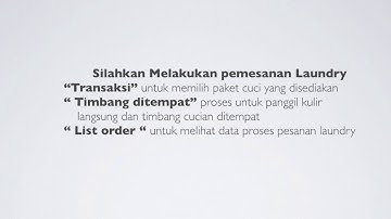 TUTORIAL APLIKASI LAUNDRY