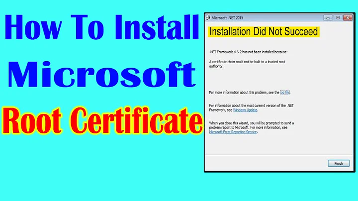 How To Install Microsoft  Root Certificate