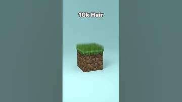1 Mio Hair Minecraft Grass Block 🤯🌱 | 3D Blender animation