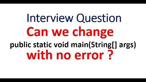 can we change main method with no error? - Hindi
