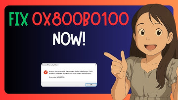 QUICK FIX For "Windows Defender Error Code 0x800b0100" In Windows 11