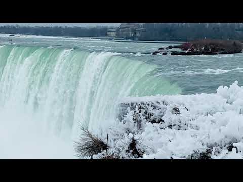 Breathtaking Views Frozen Niagara Falls Canada Winter