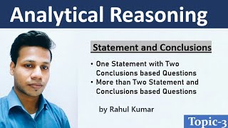 Statement and Conclusions || One and More than Two Statements and Conclusions based Questions