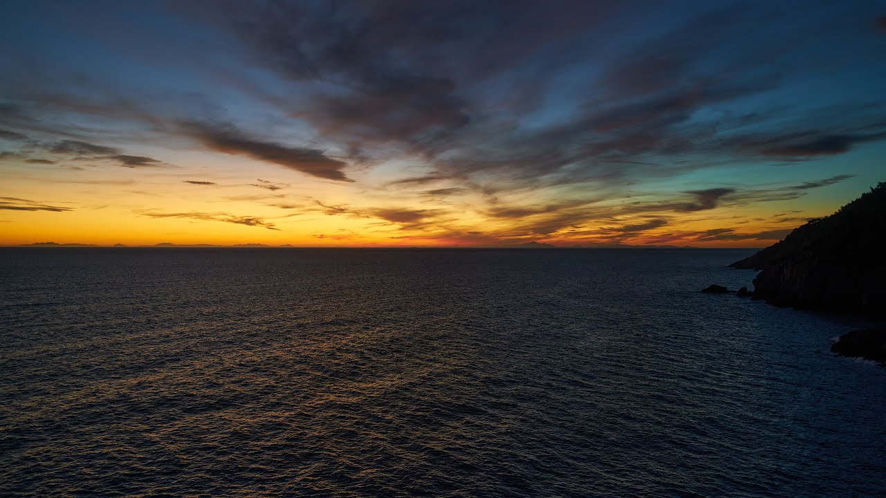 Talamone, blue hour. In 4K HLG HDR