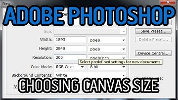 PHOTOSHOP TUTORIAL - CHOOSING YOUR CANVAS SIZE TO WORK ON - CS5, HD