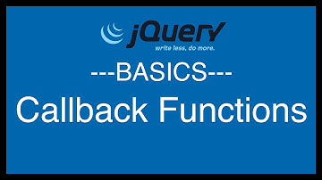 jQuery Basics Tutorial 11 - Callback Functions
