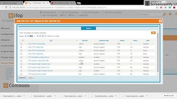 iTop Combodo Assign SLTs to SLA 10,2 of 11