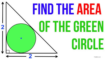 Find the Area of the Green Circle in an Isosceles Triangle | Easy Explanation