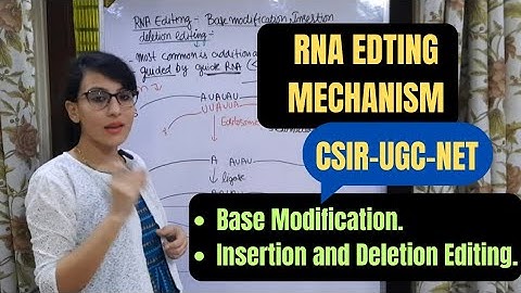 RNA Editing || RNA Editing  Mechanism || Base Modification || Insertion and Deletion Editing
