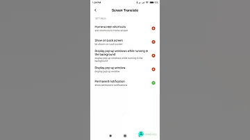 Setting For Screen Translate Shortcut Redmi5plus 