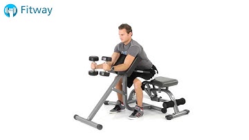 How To Do: Dumbbell Biceps Curl - Preacher Neutral Grip Sitting | Arm Workout Exercise