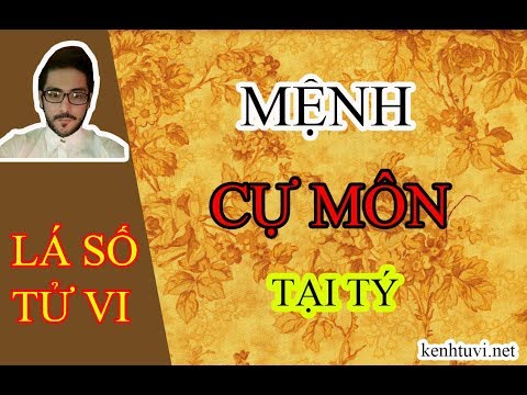 Video Giải lá số tử vi - Lá số mệnh Cự Môn tại tý - youtube