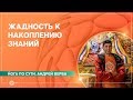 ЖАДНОСТЬ к накоплению ЗНАНИЙ и джняна ЙОГА. Как найти золотую середину. Андрей Верба.