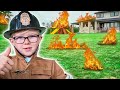 Kids Firefighters Braxton and Ryder  Help on Power Wheels Fire Trucks Kids Fireman Videos for Kids