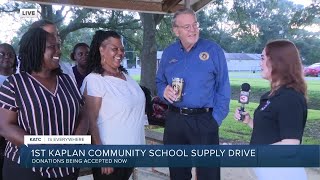 1st Kaplan School Supply Drive \