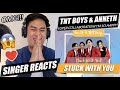 STUCK WITH YOU (ARIANA GRANDE FT. JUSTIN BIEBER) COVERED BY ANNETH X TNT BOYS | SINGER REACTION