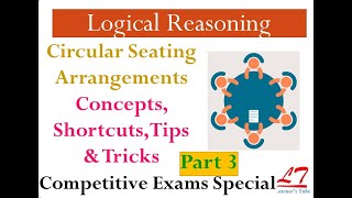Logical Reasoning, Seating Arrangements Concepts, Tips & Tricks-Part-3 || Learner's Tube