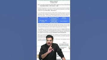 Jee Main 2023 NTA Official Notice | Correction Window Open For JEE Main🔥 #jeemain #nta #jee2023