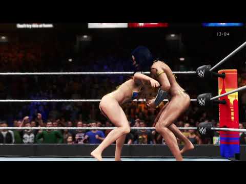 Wonder Woman v Supergirl! - WWE 2K20 Requested Beach Party Iron Woman Match