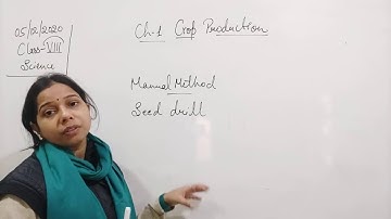 Class VIII Science 05 12 2020 by Ms Mridulata Upadhyay (Chapter 1 Crop Production)