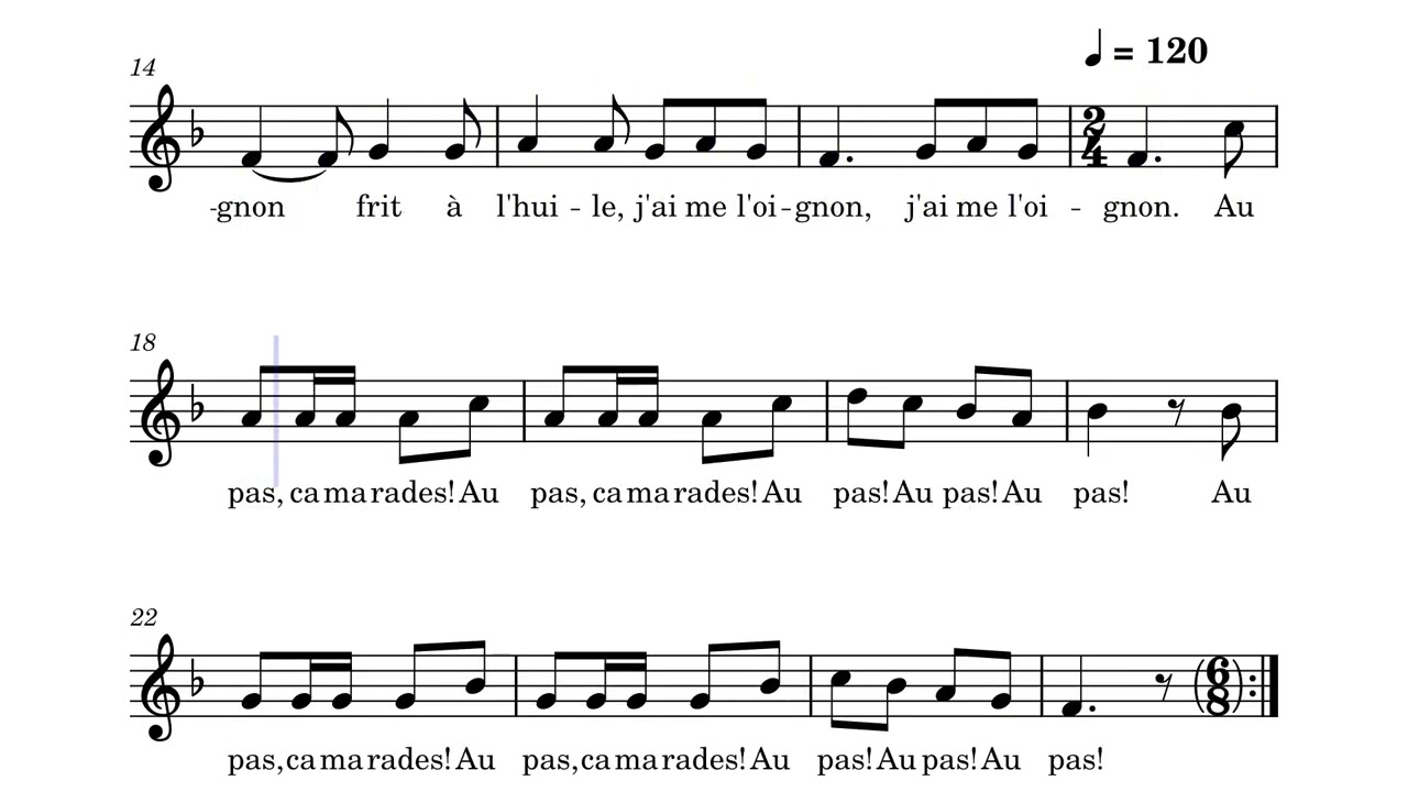 Chanson de l'Oignon - Clarinet Sheet Music - YouTube