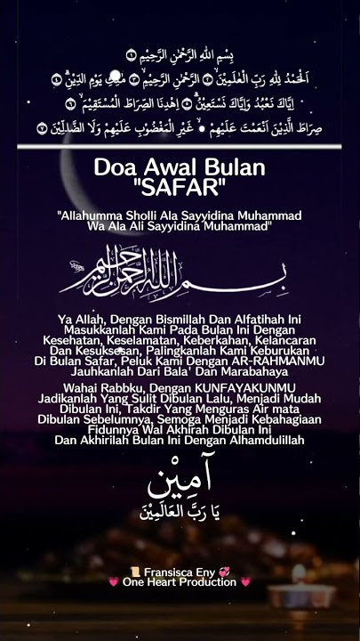Doa Awal Bulan Safar