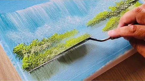 KING ART     WATERFALL   N 886  PAINTING TUTORIAL
