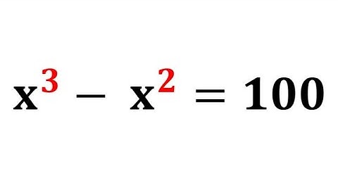 A nice polynomial equation | x^3-x^2=100