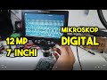 mikroskop digital 12mp lcd 7" untuk service elektronik
