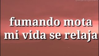 fumando mota mi vida se relaja (Letra/Lyrics)