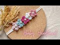 baby headband with mini flower - baby headband diy @ciciliacraft6609