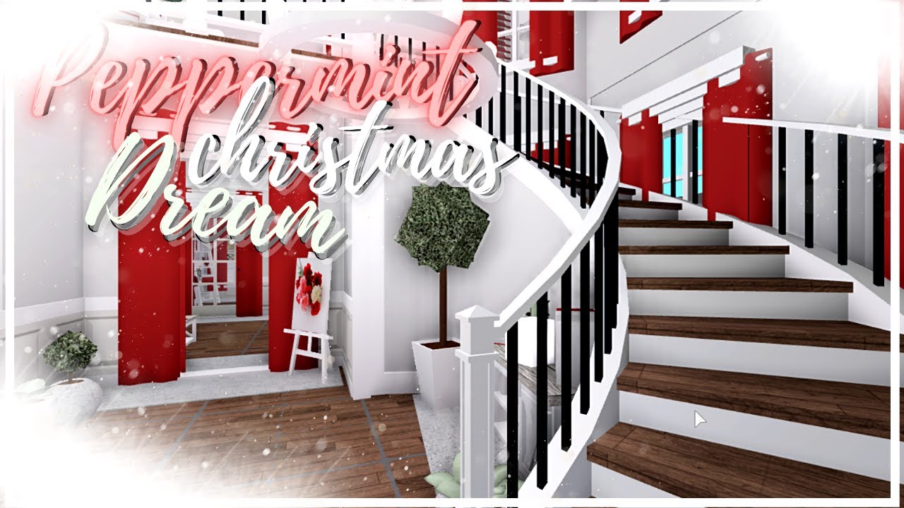 Roblox Bloxburg Peppermint Christmas Dream Home 2 story House