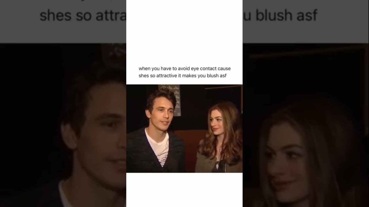 When you have to avoid eye contact because she’s so attractive