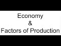 Economy| Factors of Production|Class11| UGC NET &SET |Other competitive exams