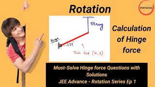 Rotation Series JEE Ep3 | Hinge Force | Practice Question with Solution & Concept
