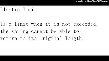 Elastic limit definition for SPM students (Auditory memory)