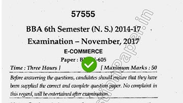 2017 Mdu BBA 6th Sem Reappear Ecommerce Question Paper