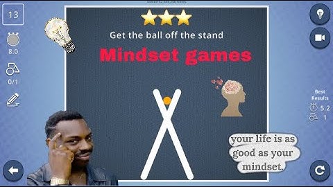 Brain It On Level 13.Walkthrough 3 Stars. your life is as good as your mindset .