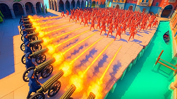 300x MELEE UNITS vs GATLING GUNS | TABS - Totally Accurate Battle Simulator