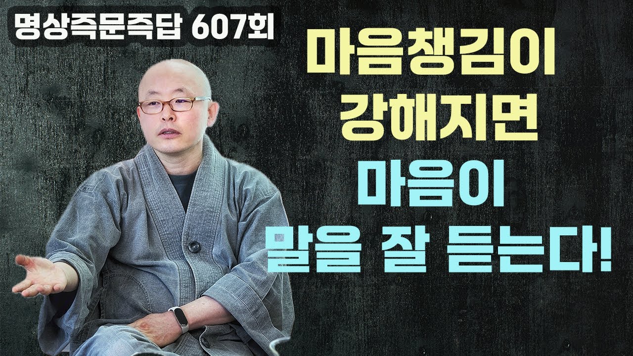 마음챙김의 원리와 효과 (알아차림, 기억, 멈춤, 지혜)ㅣ명상 즉문즉답 607회ㅣ혜안스님 - YouTube